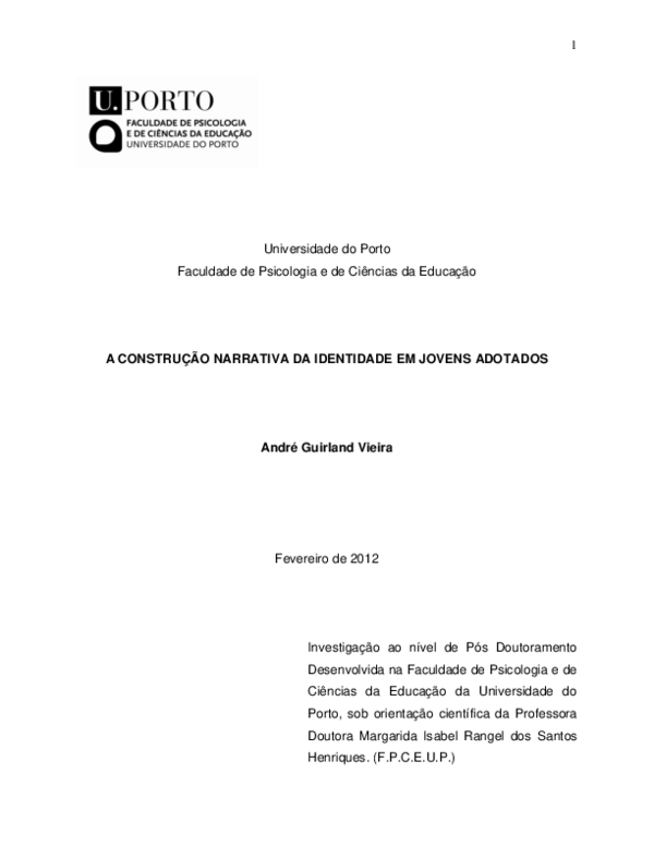 (PDF) The Narrative Construction of Identity in Young Adopted