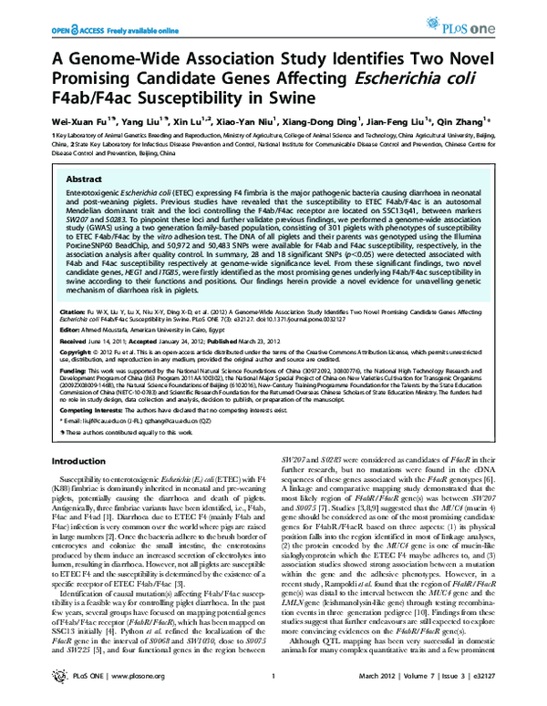 (PDF) Genome-wide association study identifies two novel loci ...
