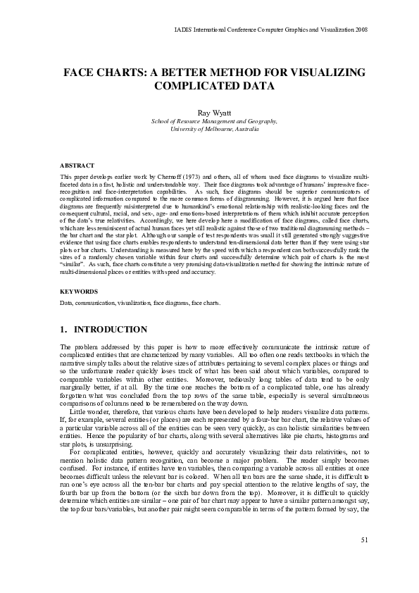 (PDF) Face charts: a better method for visualizing complicated data