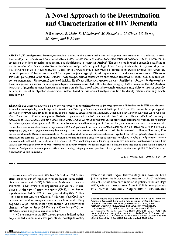 (PDF) A novel approach to the determination and characterization of HIV ...