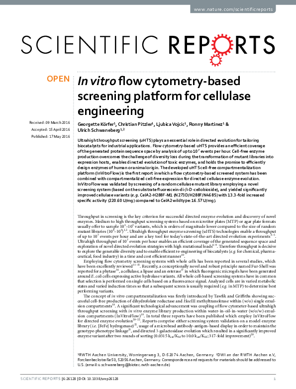(PDF) In vitro flow cytometry-based screening platform for cellulase ...