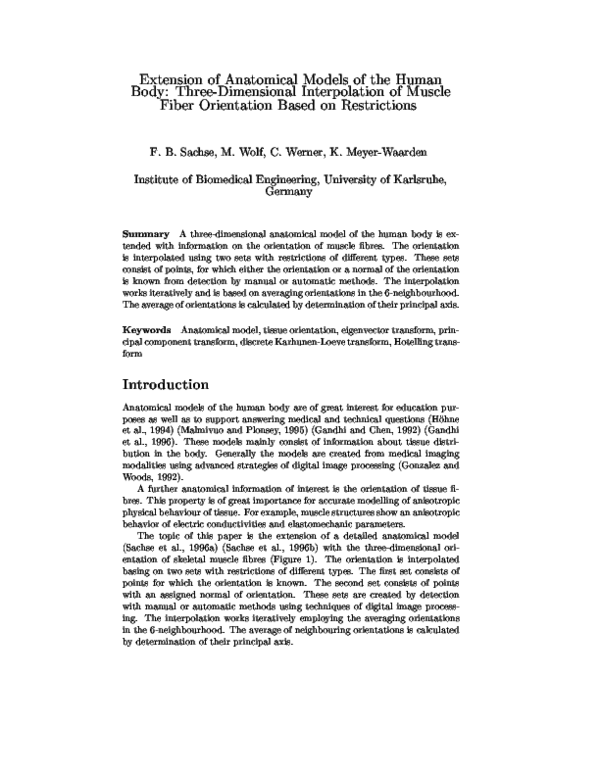 (PDF) Extension of anatomical models of the human body: Three ...