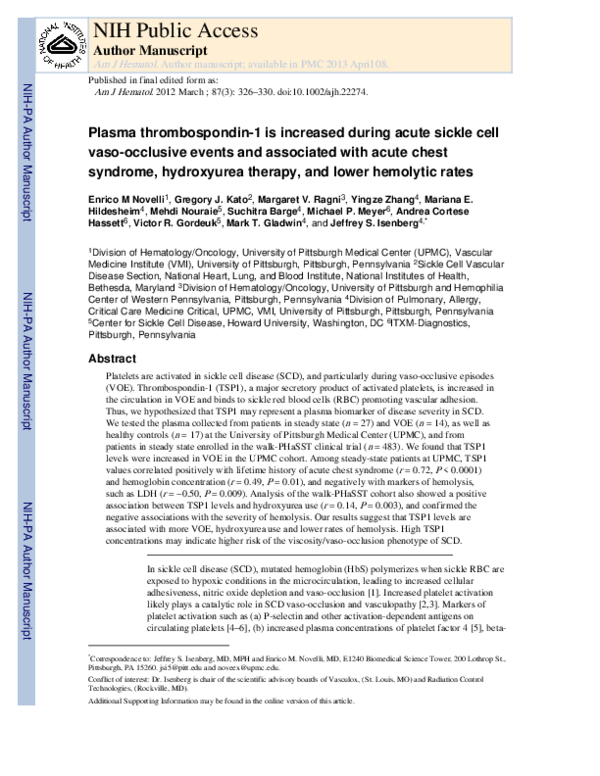 pdf-plasma-thrombospondin-1-is-increased-during-acute-sickle-cell