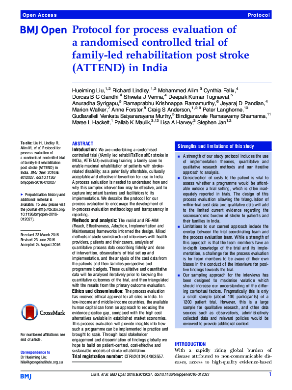 (PDF) Protocol for process evaluation of a randomised controlled trial ...