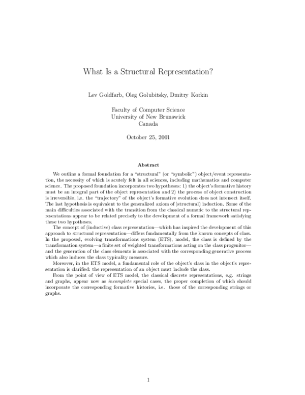 (PDF) What Is a Structural Representation?