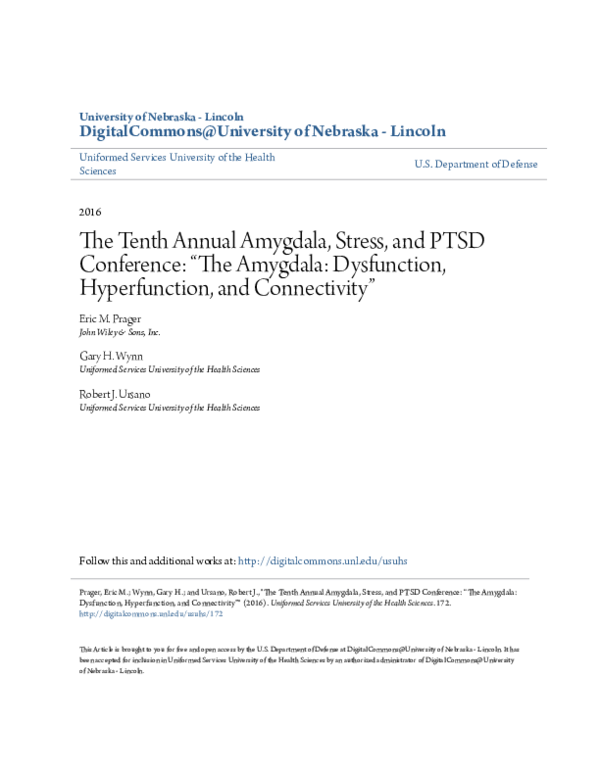(PDF) The tenth annual amygdala, stress, and PTSD conference: 