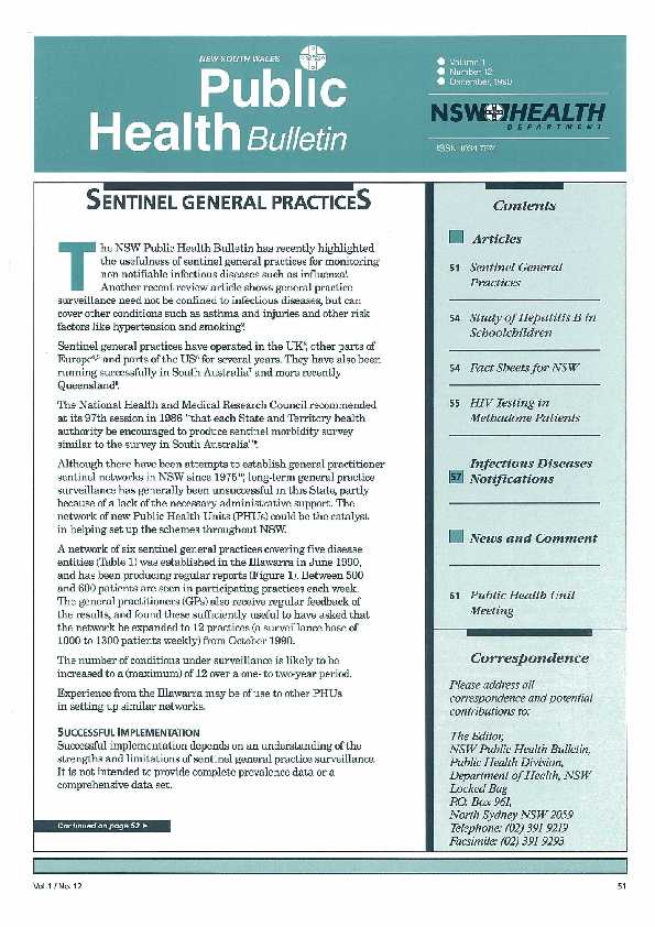 (PDF) Sentinel general practices