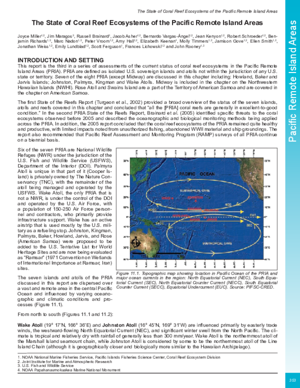 (PDF) The State of Coral Reef Ecosystems of the Pacific Remote Island Areas