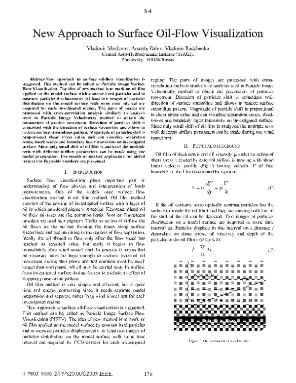 (PDF) New Approach to Surface Oil-Flow Visualization