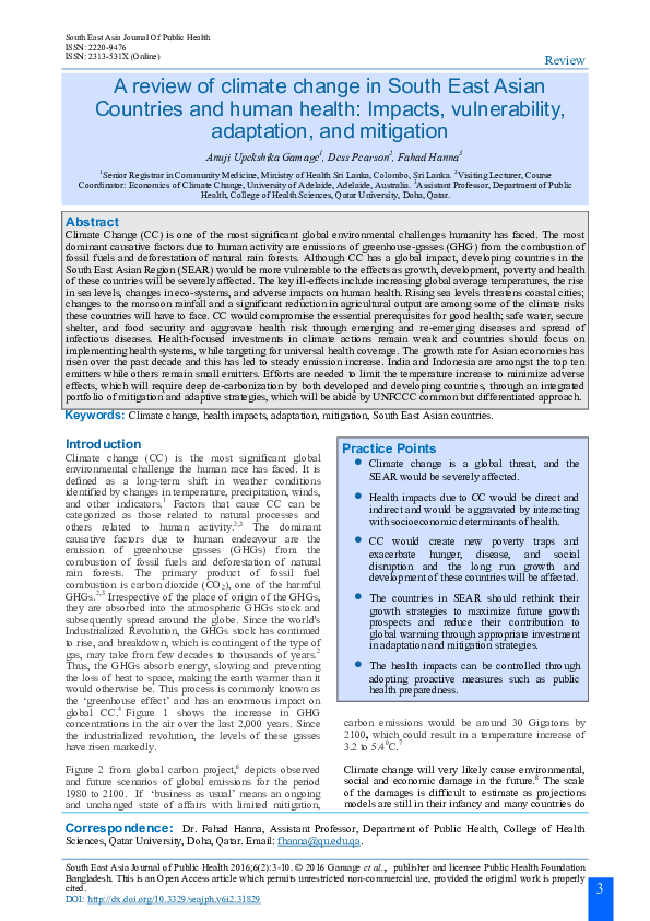 (PDF) A review of climate change in South East Asian Countries and ...
