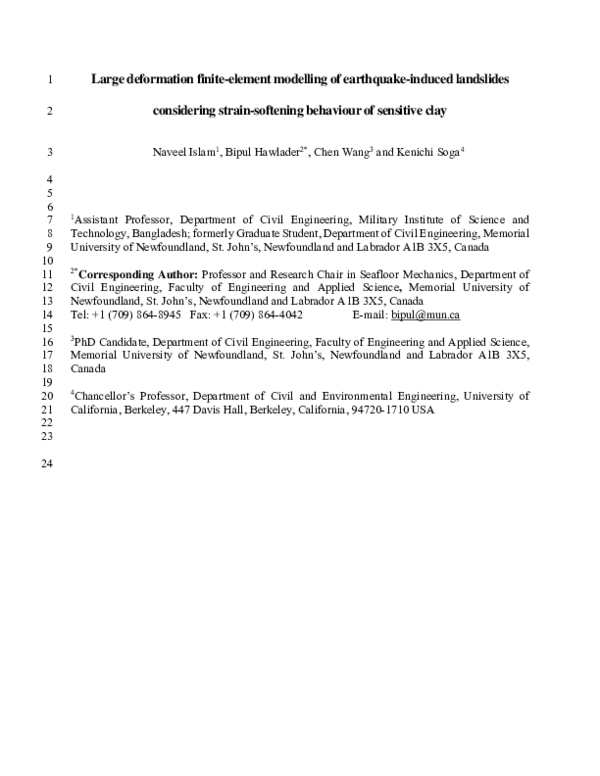 (PDF) Large deformation finite-element modelling of progressive failure ...