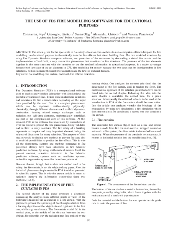 (PDF) The Use of FDS Fire Modelling Software for Educational Purposes
