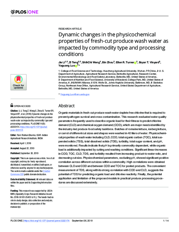 (PDF) Dynamic changes in the physicochemical properties of fresh-cut ...