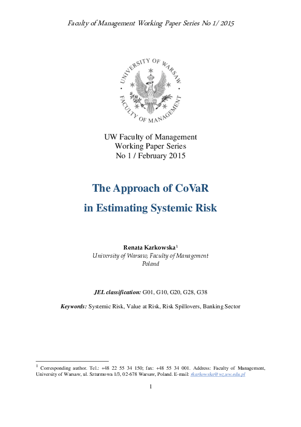 (PDF) What Kind Of Systemic Risks Do We Face In The European Banking ...