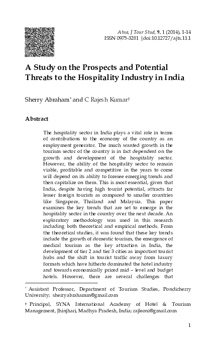 Problems and prospects of tourism in india pdf image