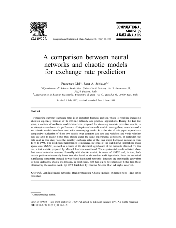 (PDF) A comparison between neural networks and chaotic models for ...