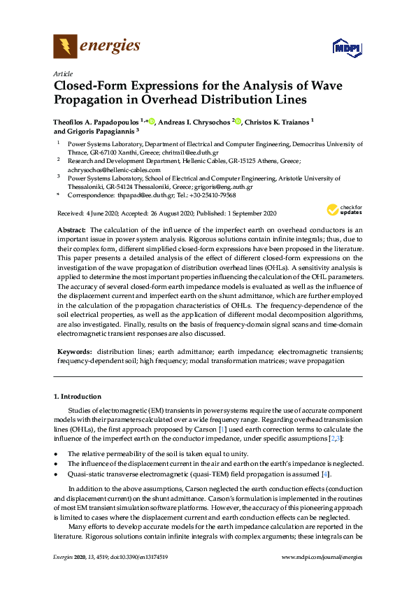 (PDF) Closed-Form Expressions for the Analysis of Wave Propagation in ...