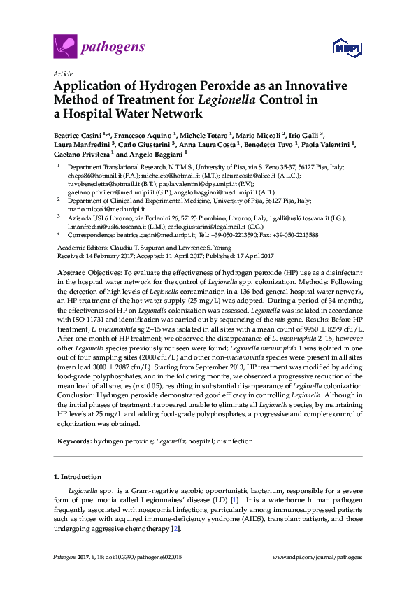 (PDF) Application of Hydrogen Peroxide as an Innovative Method of ...