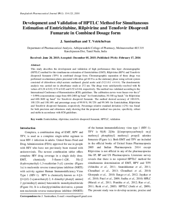(PDF) Development and Validation of HPTLC Method for Simultaneous ...
