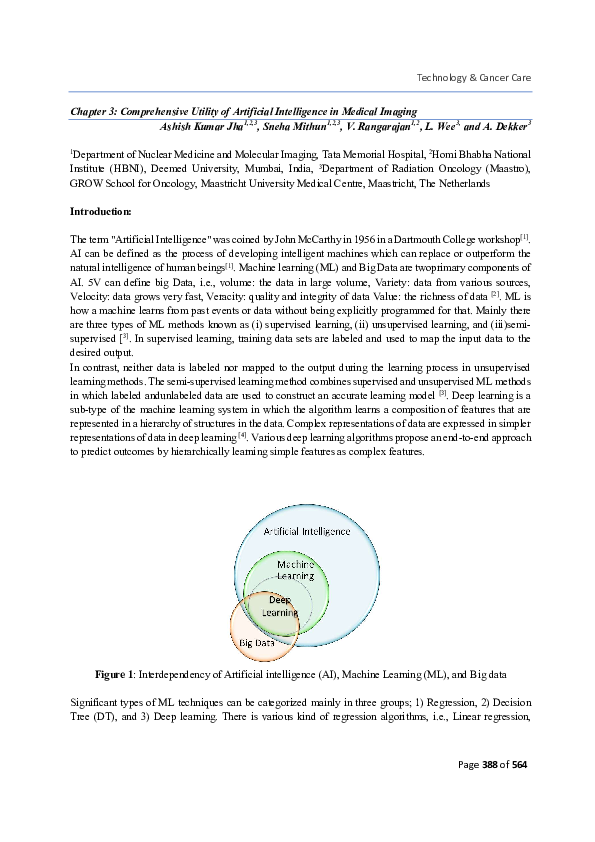 (PDF) Comprehensive Utility of Artificial Intelligence in Medical Imaging