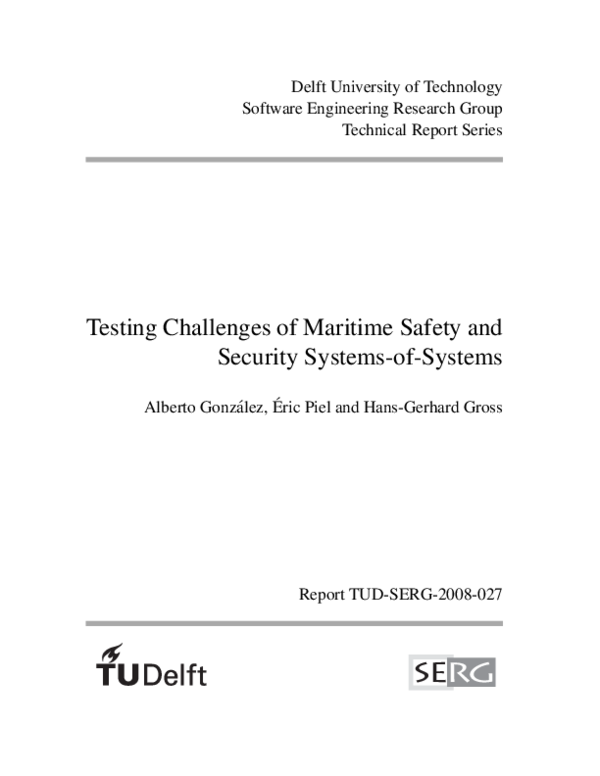(PDF) Testing Challenges of Maritime Safety and Security Systems-of-Systems
