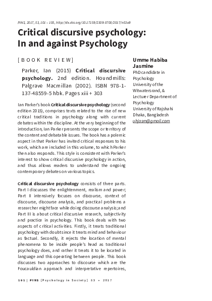 Discursive Psychology