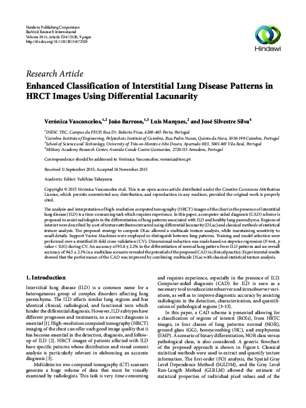 Enhanced Classification of Interstitial Lung Disease Patterns in HRCT ...