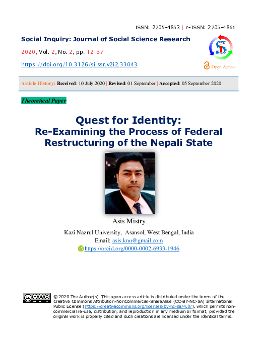 (PDF) Quest for Identity: Re-Examining the Process of Federal ...