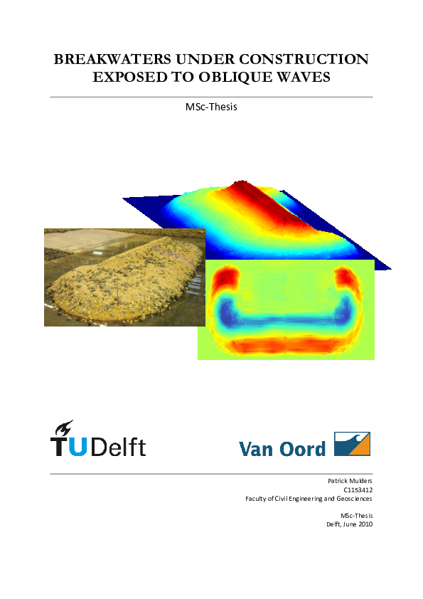 (PDF) Breakwaters Under Construction Exposed to Oblique Waves
