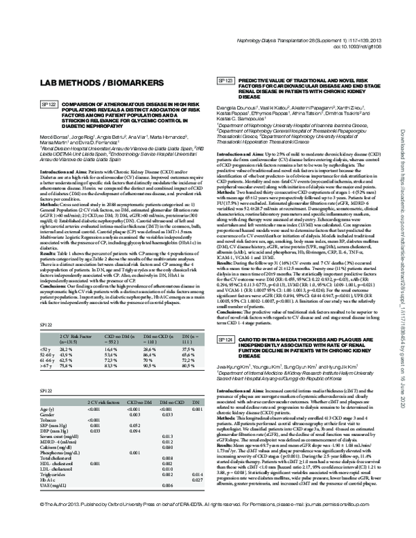 (PDF) Lab methods / biomarkers