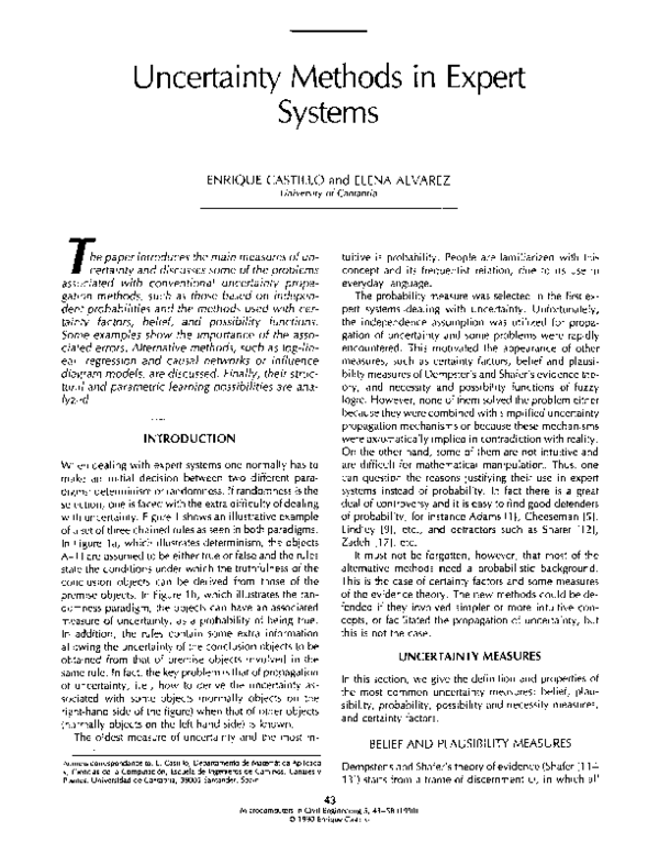 (PDF) Uncertainty Methods in Expert Systems