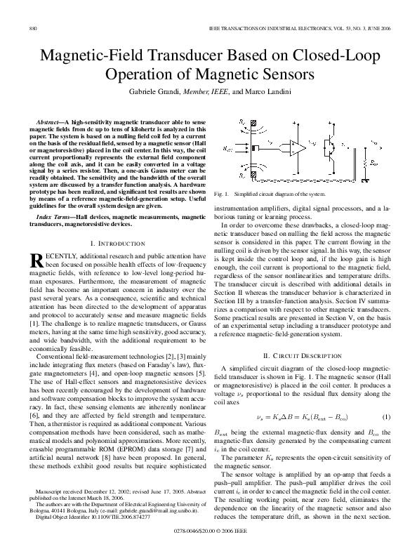 (PDF) Magnetic-field transducer based on closed-loop operation of ...
