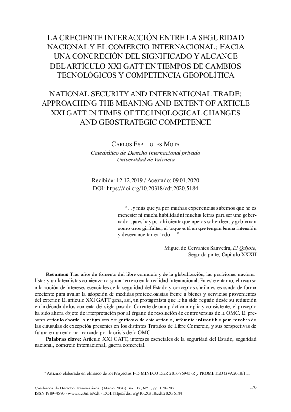  PDF La Creciente Interacci n Entre La Seguridad Nacional Y El 
