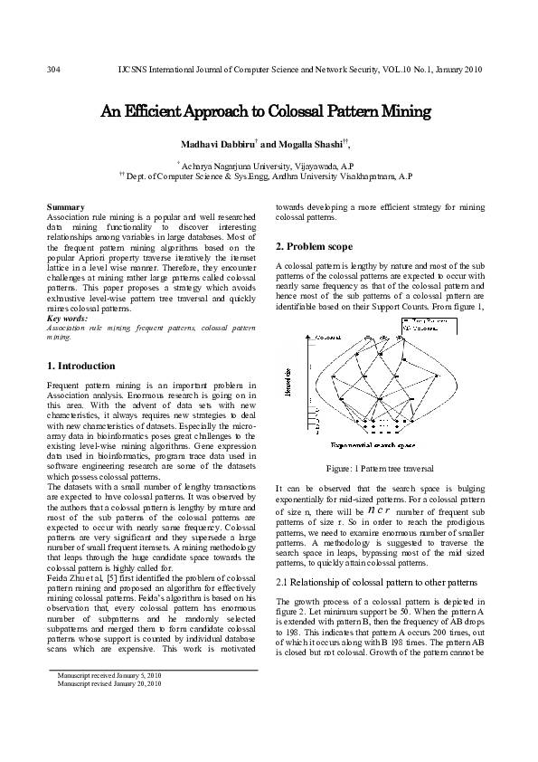 (PDF) An Efficient Approach to Colossal Pattern Mining