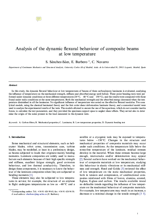 (PDF) Analysis of the dynamic flexural behaviour of composite beams at ...