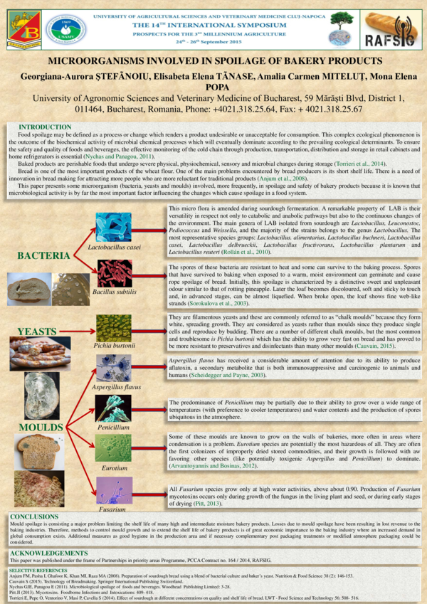 (PDF) Microorganisms Involved in Spoilage of Bakery Products