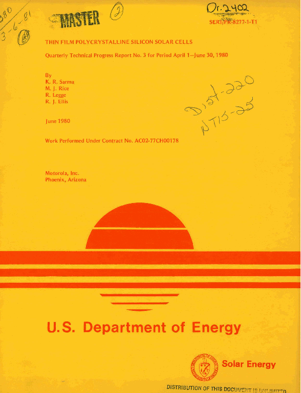 (PDF) Thin-film polycrystalline silicon solar cells with low intragrain ...