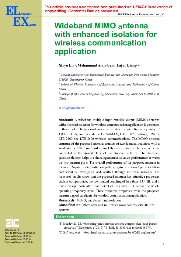 (PDF) Wideband MIMO antenna with enhanced isolation for LTE, WiMAX and ...