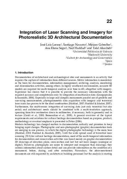 (PDF) Integration of Laser Scanning and Imagery for Photorealistic 3D ...