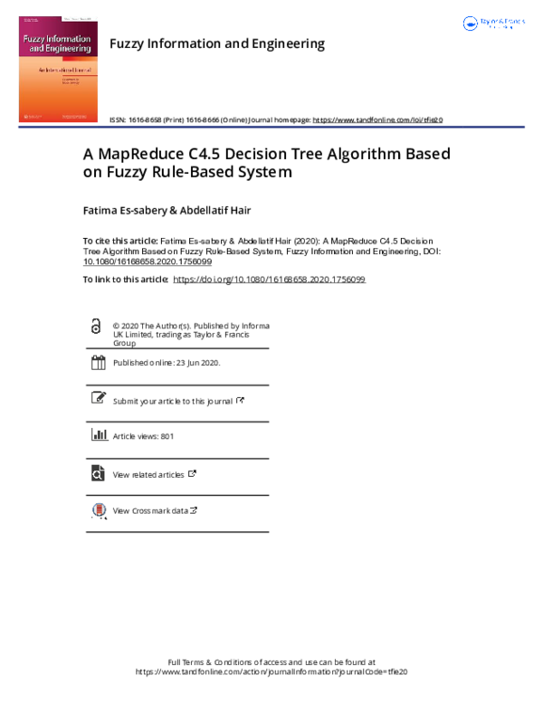 (PDF) A MapReduce C4.5 Decision Tree Algorithm Based on Fuzzy Rule ...