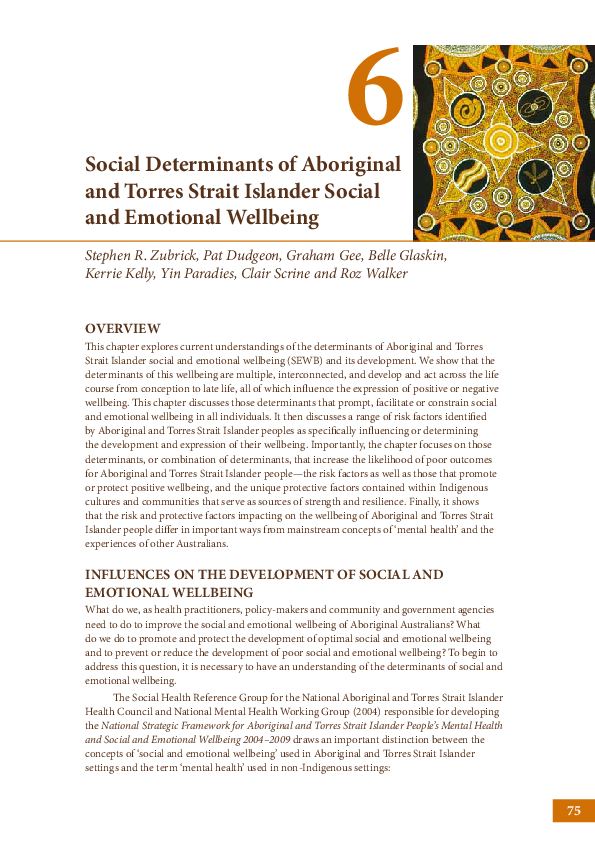 (PDF) Social Determinants of Aboriginal and Torres Strait Islander ...