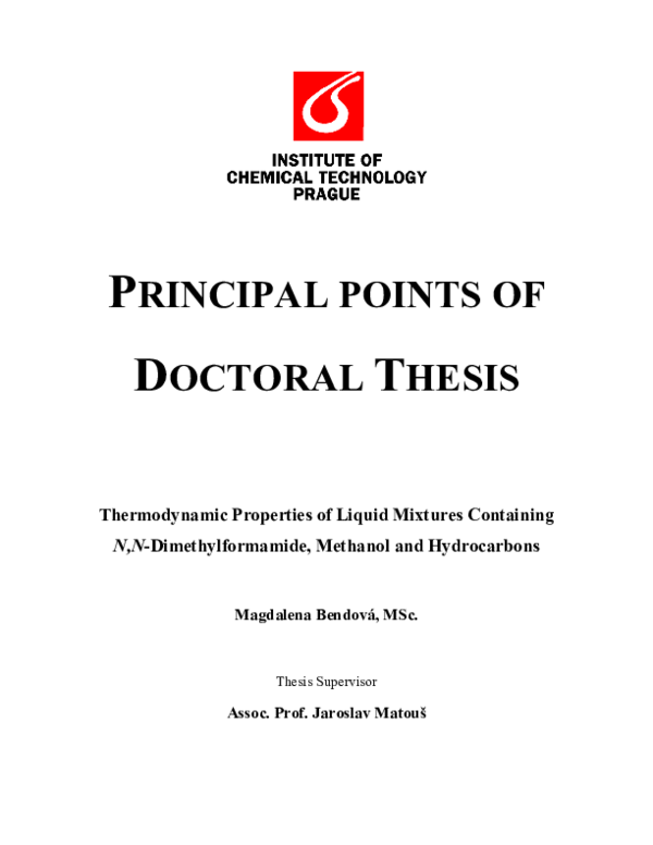 (PDF) Principal Points of Doctoral Thesis