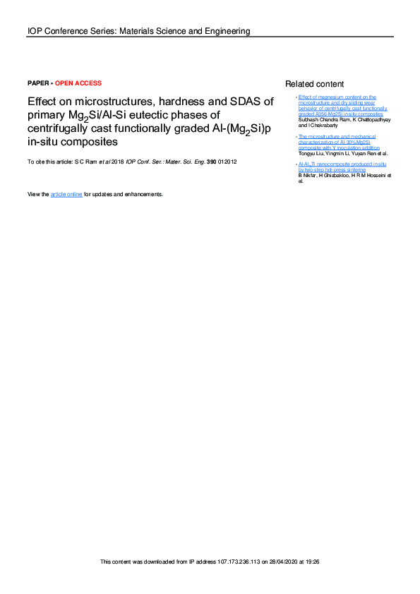 (PDF) Effect on microstructures, hardness and SDAS of primary Mg2Si/Al ...