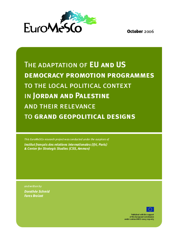 (PDF) The Adaptation of EU and US Democracy Promotion Programmes to the ...