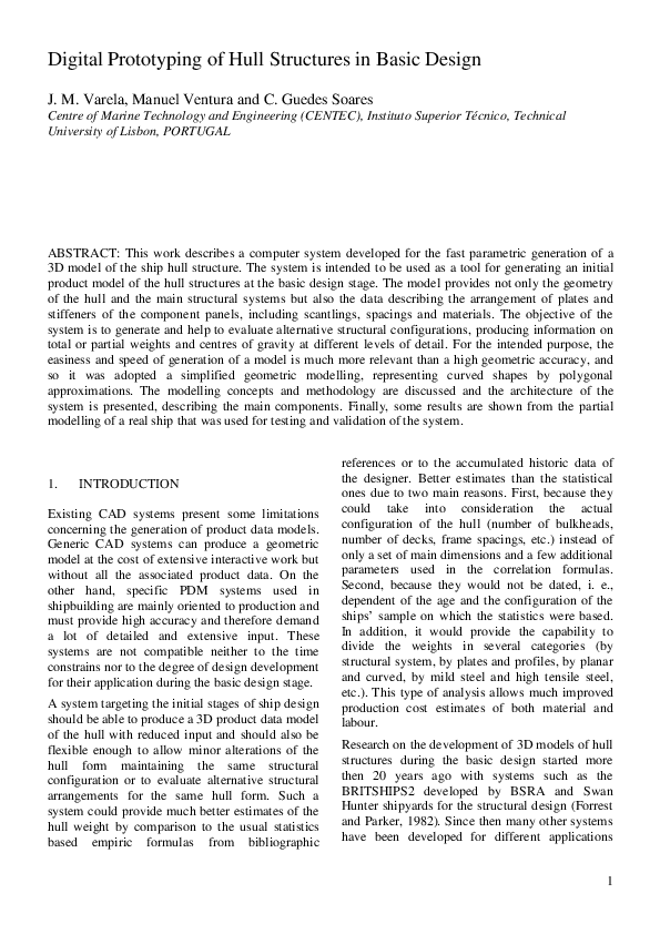 (PDF) Digital prototyping of hull structures in basic design