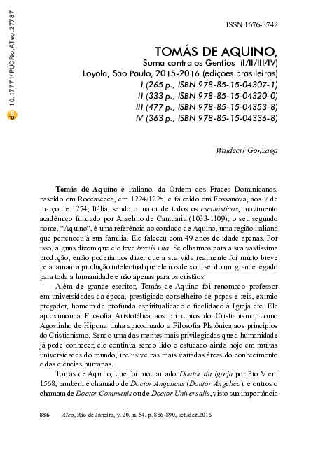  PDF Suma Contra Os Gentios Waldecir Gonzaga Academia edu