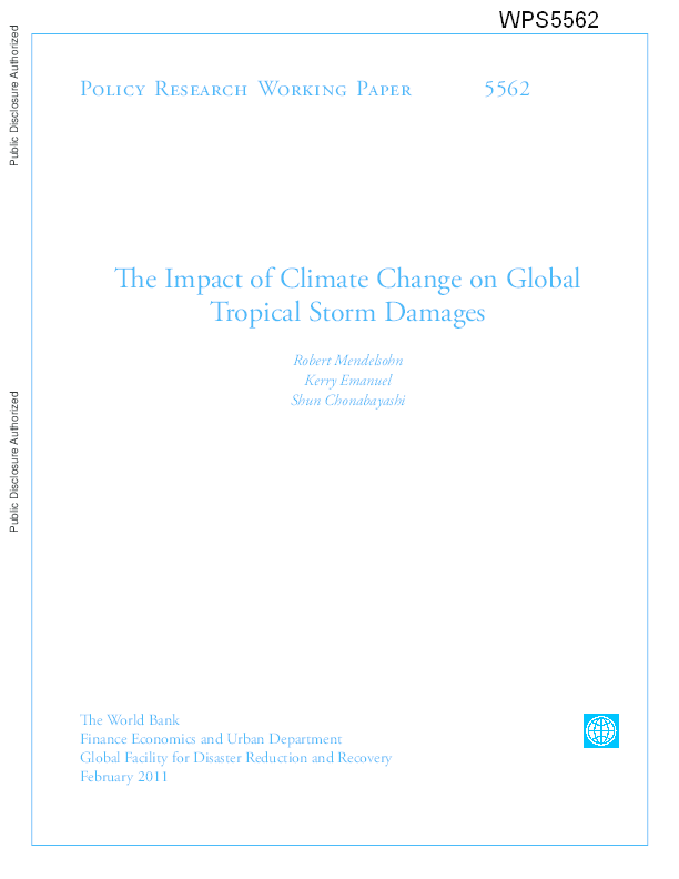 (PDF) The impact of climate change on global tropical storm damages