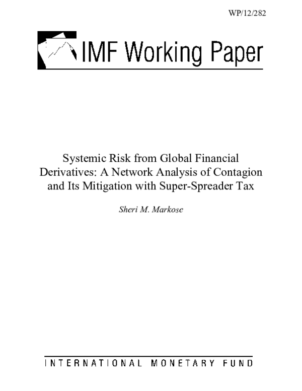 (PDF) Systemic Risk from Global Financial Derivatives: A Network ...
