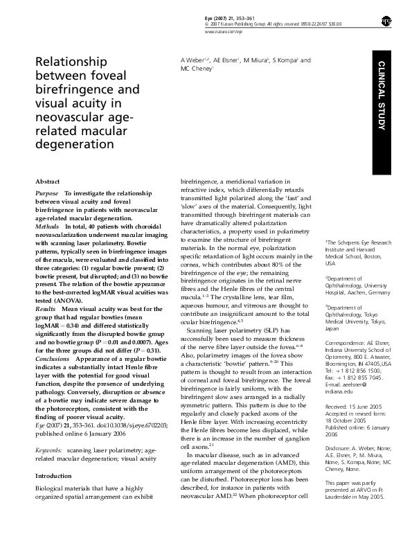 (PDF) Relationship between foveal birefringence and visual acuity in ...