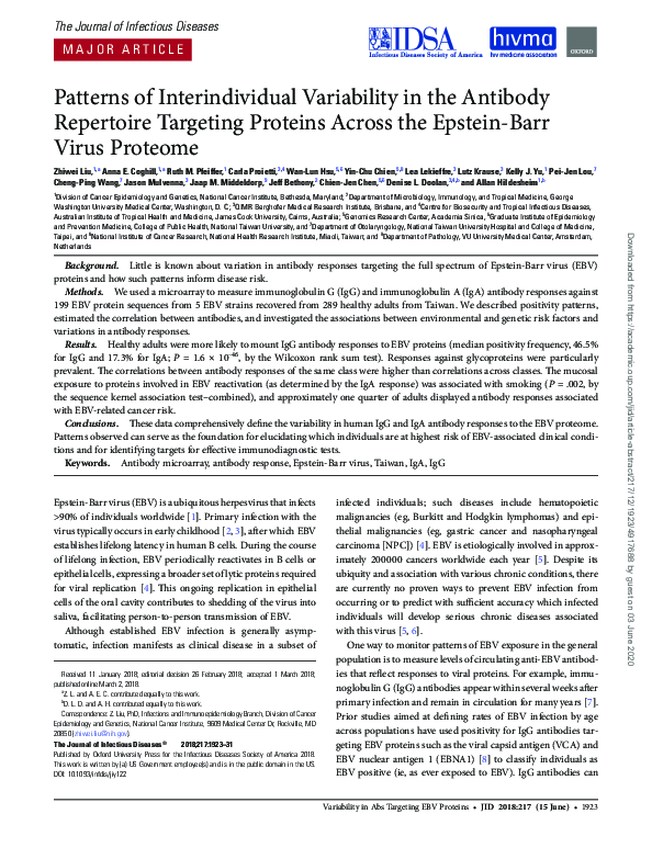 (PDF) Patterns of inter-individual variability in the antibody ...